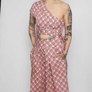 Perfect Retro Print Coordinate Pant Set